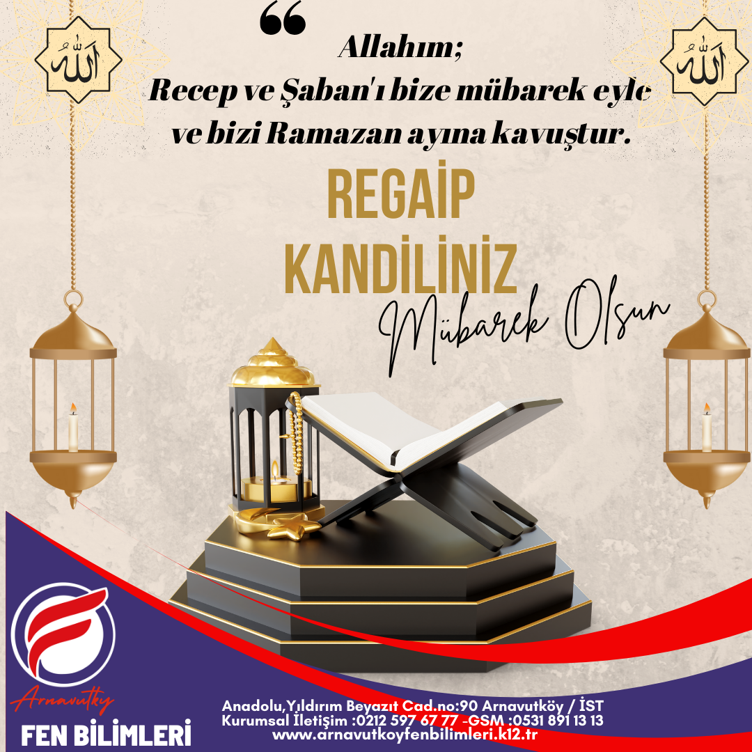 REGAİP KANDİLİNİZ MÜBAREK OLSUN.